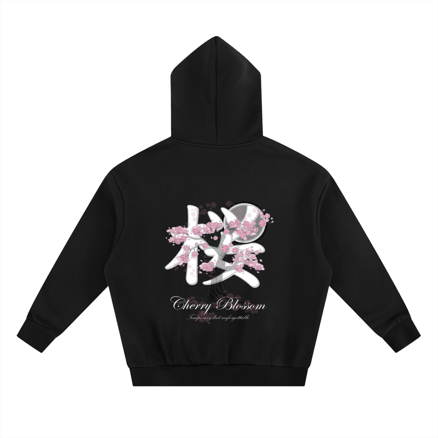 Cherry Blossom Boxy Finishsed Black